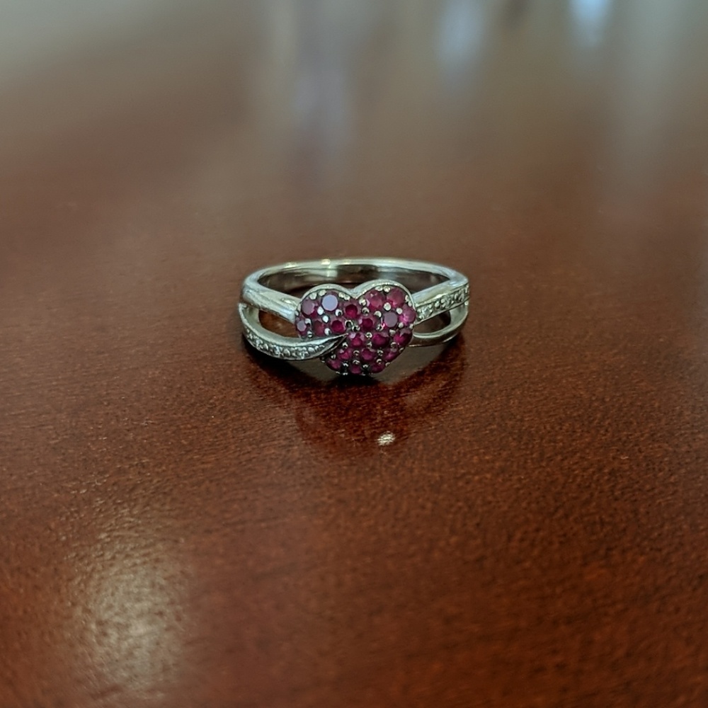 White Gold Ruby Heart Ring - Kay Jewelers
